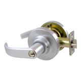 Marks USA 295F Storeroom Lever Lockset with Curved Lever, Marks C Keyway, 6 Pin, 2-3/4" Backset, Grade 1