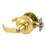 Marks USA 295AB Entry Lever Lockset with Curved Lever, Marks C Keyway, 6 Pin, 2-3/4" Backset, Grade 1