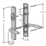 EVOLUTIONS 10" CURVE TOP ACTIVE KEYED HANDLE HARDWARE FOR HINGED DOOR