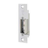 Adjustable Electric Strike Fail Secure, Faceplate 1-1/4 x 4-7/8, Off Center Gold Plated 8-16V AC/DC