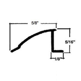 VINYL GLAZING BEAD, 3-LINE SHAPE, 6' - WHITE