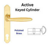 Hoppe Active Keyed Verona Handle Set M151/374N/KC Polished Brass - 2712642