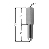 Replacement Shootbolt Tip, Square Shape, 1/4-20 Thread For Concealed Mpl - 2"