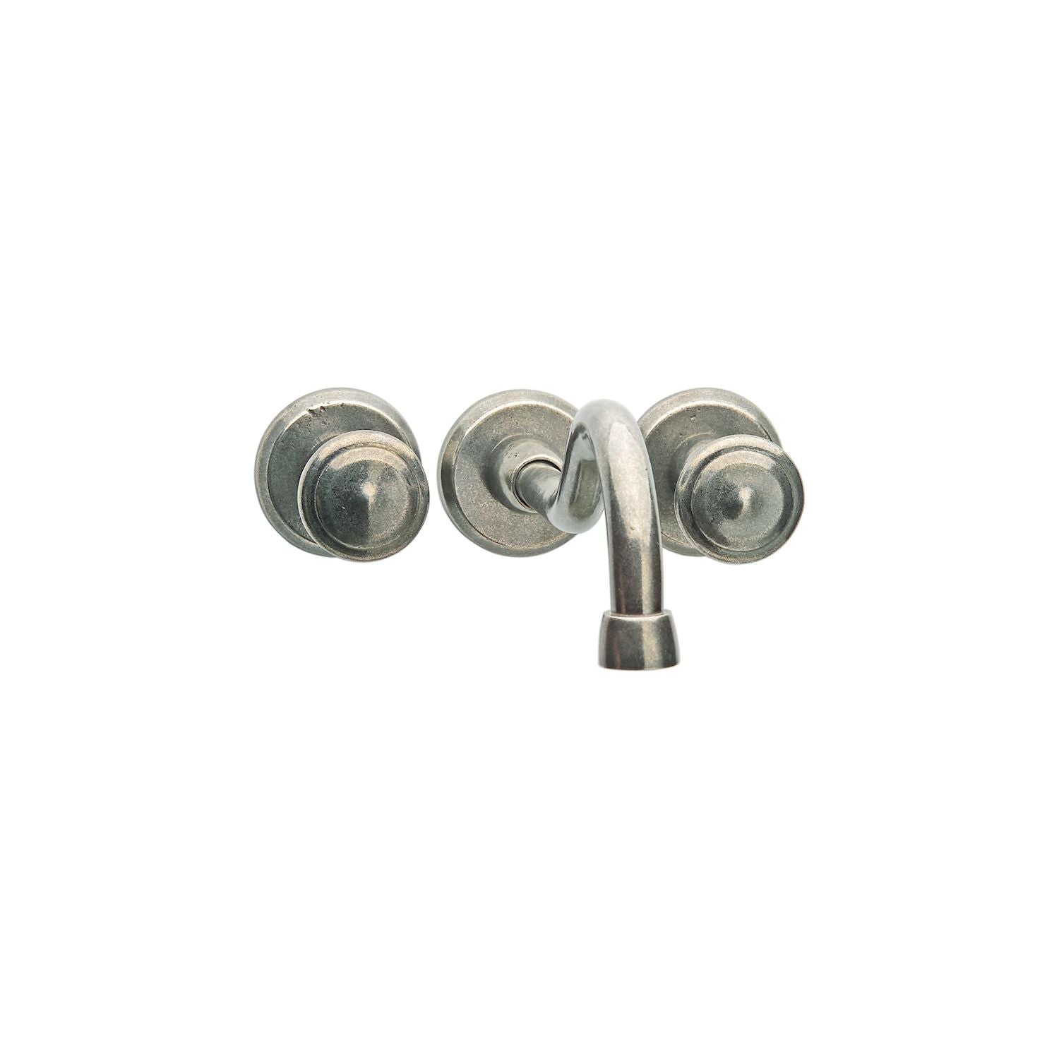Wall Mount Faucet with Round Escutcheons