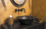Wall Mount Faucet with Round Escutcheons