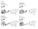 Accentra 4604LN Grade 2 Entry Cylindrical Lever Lock Augusta Trim Design