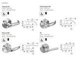 Accentra 4607LN Grade 2 Entry Cylindrical Lever Lock Augusta Trim Design
