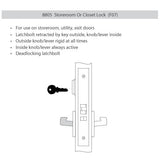 Accentra (formerly Yale) AUR 8805FL Storeroom Mortise Lock with Augusta Lever, Standard Rose