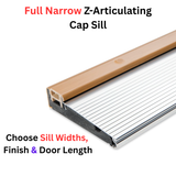 Endura Z-Articulating Cap Sill™ Full Narrow Composite Threshold, Choose Width, Finish & Door Length