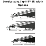 Endura Z-Articulating Cap Sill™ Full Narrow Composite Threshold, Choose Width, Finish & Door Length