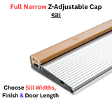 Endura Z-Adjustable Cap Sill™ Full Narrow Composite Threshold, Choose Width, Finish & Door Length