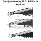 Endura Z-Adjustable Cap Sill™ Full Narrow Composite Threshold, Choose Width, Finish & Door Length