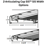 Endura Z-Series RDS Sill with Adjustable Inswing Cap, Choose Sill Widths,  Finish & Length