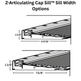 Endura Z-Series RDS Sill with Adjustable Inswing Cap, Choose Sill Widths,  Finish & Length