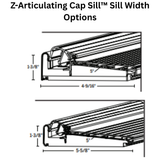 Endura Aluminum RDS Z-Articulating Cap Sill™ and Sealing System, Choose Sill Width, Length & Finish
