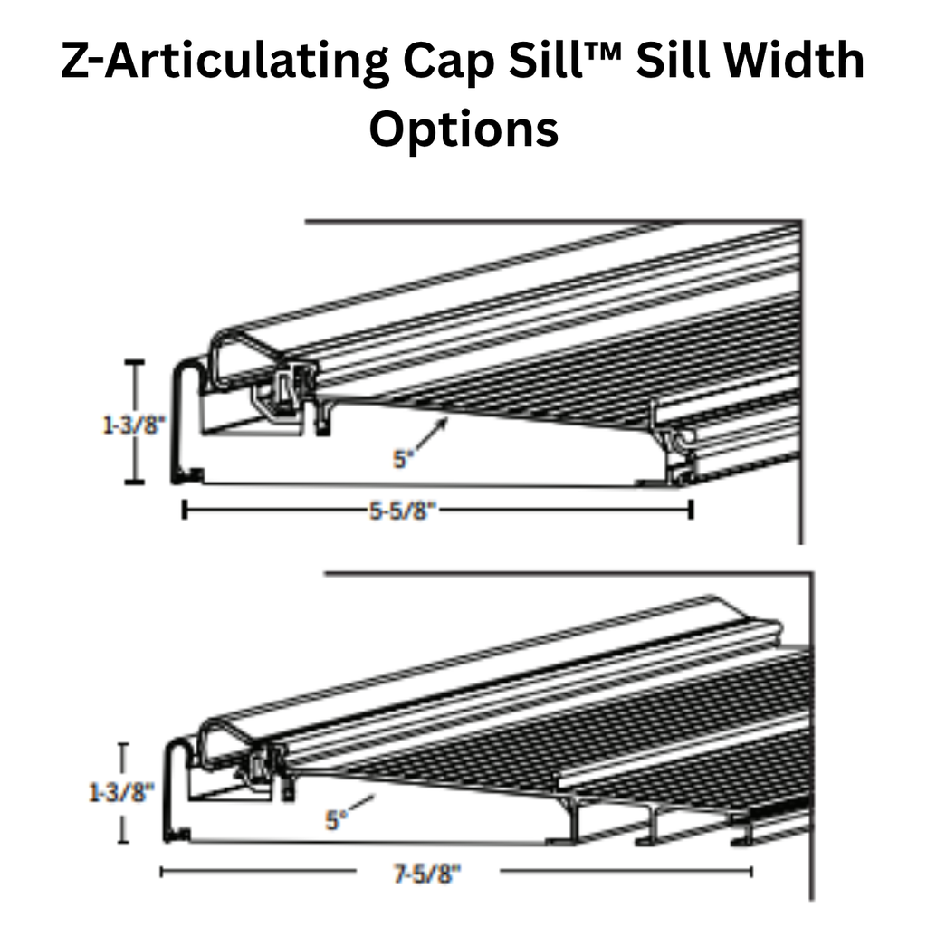 Endura Full Narrow Z-Articulating Cap Sill with Single Screen Rail ...