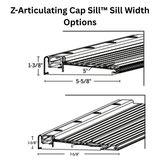 Endura RDS Z-Adjustable Cap Sill with Single Screen Rail, Choose Sill Width, Length &  Finish