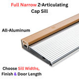 Endura Articulating Cap Sill™ Full Narrow All-Aluminum Inswing Threshold, Choose Width, Finish & Door Length