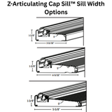Endura Articulating Cap Sill™ Full Narrow All-Aluminum Inswing Threshold, Choose Width, Finish & Door Length