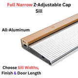 Endura Adjustable Cap Sill™ Full Narrow All-Aluminum Inswing Threshold, Choose Width, Finish & Door Length