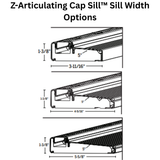 Endura Adjustable Cap Sill™ Full Narrow All-Aluminum Inswing Threshold, Choose Width, Finish & Door Length