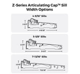 Two-Piece Sill Cover for Z-Articulating Cap Sill