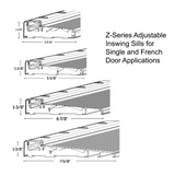 Endura 3-1/2" Z-Series Adjustable Door Sill, Retrofit Threshold (Mill Finish) - ZAIL3505