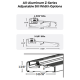 Endura Aluminum Z-Adjustable Cap Sill and Sealing System, Choose Width, Finish & Door Length