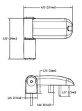 ZN3DMK2900WH Rockwell 3 Way Lift-off Adjustable Flag Hinge in White Finish