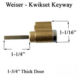 KEY CYLINDER, TRILENNIUM 5 PIN WEISER / KWIKET KEYWAY 1-3/4" DOOR