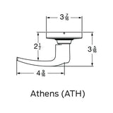 Schlage Commercial PC40 ATH (Athens) Bath/Bedroom Privacy Lever Lock