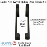 Dallas Non-Keyed Sliding Door handle set, Amesbury Gemini / Single Point / Truth Nexus, LH 1-3/4