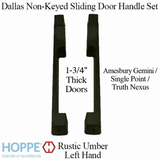 Dallas Non-Keyed Sliding Door handle set, Amesbury Gemini / Single Point / Truth Nexus, LH 1-3/4