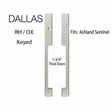 DALLAS KEYED SLIDING DOOR HANDLE SETS, Ashland Sentinel, RH, 1-3/4" DOOR