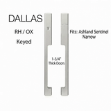 DALLAS KEYED SLIDING DOOR HANDLE SETS, Ashland Sentinel Narrow, RH, 1-3/4" DOOR