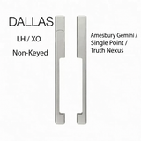 Dallas Non Keyed Door Handle For Sliding Glass Patio Doors Amesbury Gemini / Single Point / Truth Nexus - 1-3/4", Alpine Frost