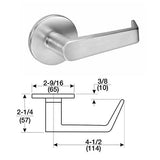 Accentra (formerly Yale)  AUR 8812-2FL Classroom Intruder Deadbolt Mortise Lock with Augusta Lever, Standard Rose