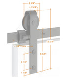 EMTEK B1102 Sliding Barn Door Hardware Kit, Choose Finish & Track