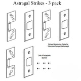 TRILENNIUM ASTRAGAL STRIKE PLATE KIT (3) WITH SCREWS