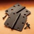 Baldwin 3-1/2" Wide Plain Bearing Square Corner Mortise Door Hinge from the Estate Collection - Single Hinge