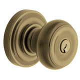 Baldwin Colonial Style Keyed Entry Door Knob Set with Classic Rosette the Emergency Exit Function