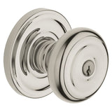Baldwin Colonial Style Keyed Entry Door Knob Set with Classic Rosette the Emergency Exit Function