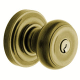 Baldwin Colonial Style Keyed Entry Door Knob Set with Classic Rosette the Emergency Exit Function