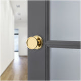 Baldwin K012 Non-Turning Two-Sided Dummy Door Knob Set with Medium Rose from the Estate Custom Collection