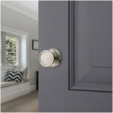 Baldwin Coined and Knurled K012 Passage Door Knob Set with 5078 Trim from the Estate Collection