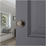 Baldwin Coined and Knurled K012 Passage Door Knob Set with 5078 Trim from the Estate Collection