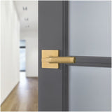 Baldwin L030 Gramercy Knurled Left Handed Single Door Lever without Rosette from the Estate Collection
