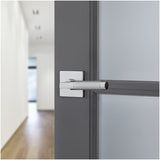 Baldwin L030 Gramercy Knurled Left Handed Single Door Lever without Rosette from the Estate Collection