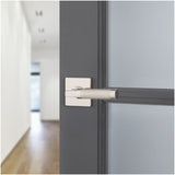 Baldwin L030 Gramercy Knurled Left Handed Single Door Lever without Rosette from the Estate Collection