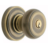 Baldwin Colonial Style Keyed Entry Door Knob Set with Classic Rosette the Emergency Exit Function